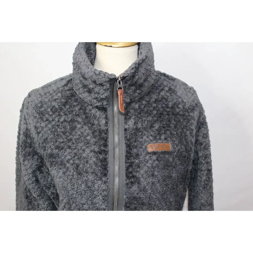 Columbia Fireside II Sherpa Full Zip Fleece Shark‎ Gray L fleece winter faux fu